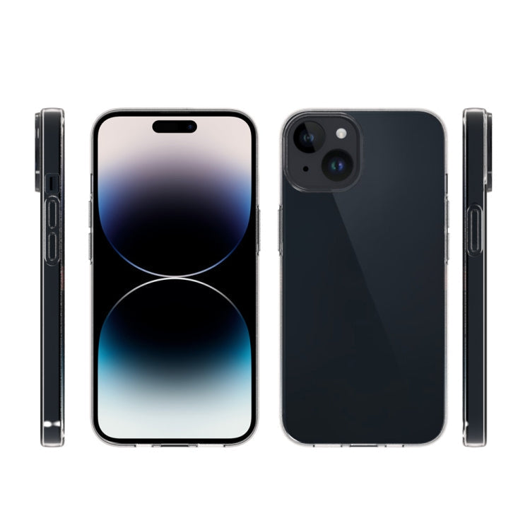 For iPhone 15 Waterproof Texture TPU Phone Case(Transparent)