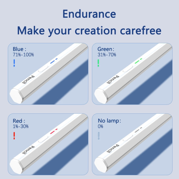 BP18-BL Type-C Universal Hexagonal Bluetooth Stylus Pen(White)