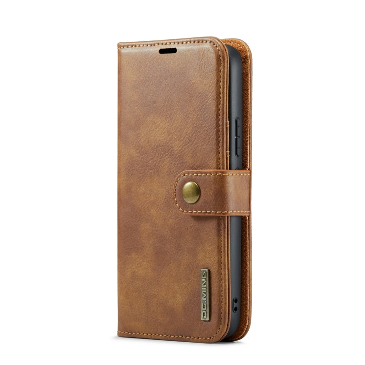 For Samsung Galaxy A34 5G DG.MING Crazy Horse Texture Detachable Magnetic Leather Case(Brown)