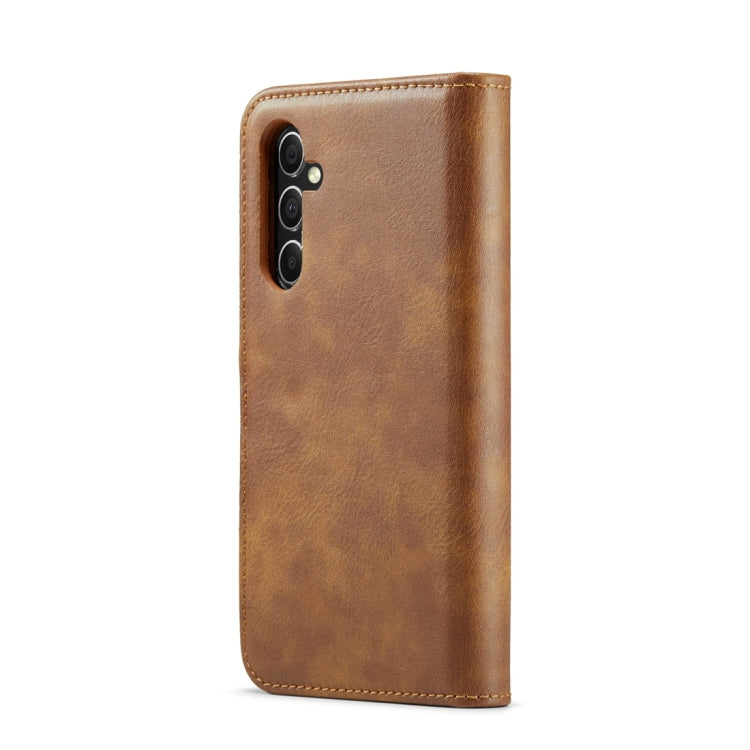 For Samsung Galaxy A34 5G DG.MING Crazy Horse Texture Detachable Magnetic Leather Case(Brown)