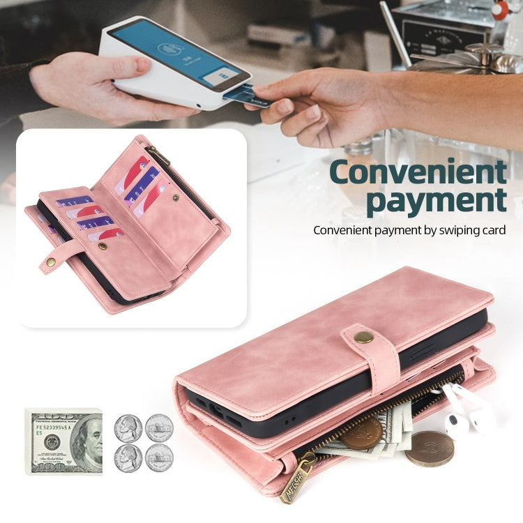 Zipper Wallet Magnetic Detachable Leather Phone Case, For Samsung Galaxy S23 5G, For Samsung Galaxy S23+ 5G, For Samsung Galaxy S23 Ultra 5G, For Samsung Galaxy S22 5G, For Samsung Galaxy S22+ 5G, For Samsung Galaxy S22 Ultra 5G, For Samsung Galaxy S21...