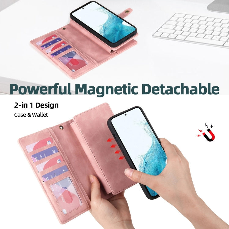 Zipper Wallet Magnetic Detachable Leather Phone Case, For Samsung Galaxy S21 FE 5G, For Samsung Galaxy S20 FE, For Samsung Galaxy S20+, For Samsung Galaxy S10, For Samsung Galaxy S10+, For Samsung Galaxy A12 5G, For Samsung Galaxy A13 5G               ...