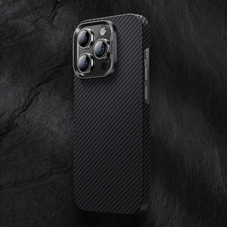 For iPhone 14 Pro Benks 600D MagSafe Kevlar Carbon Fiber Phone Case(Black)