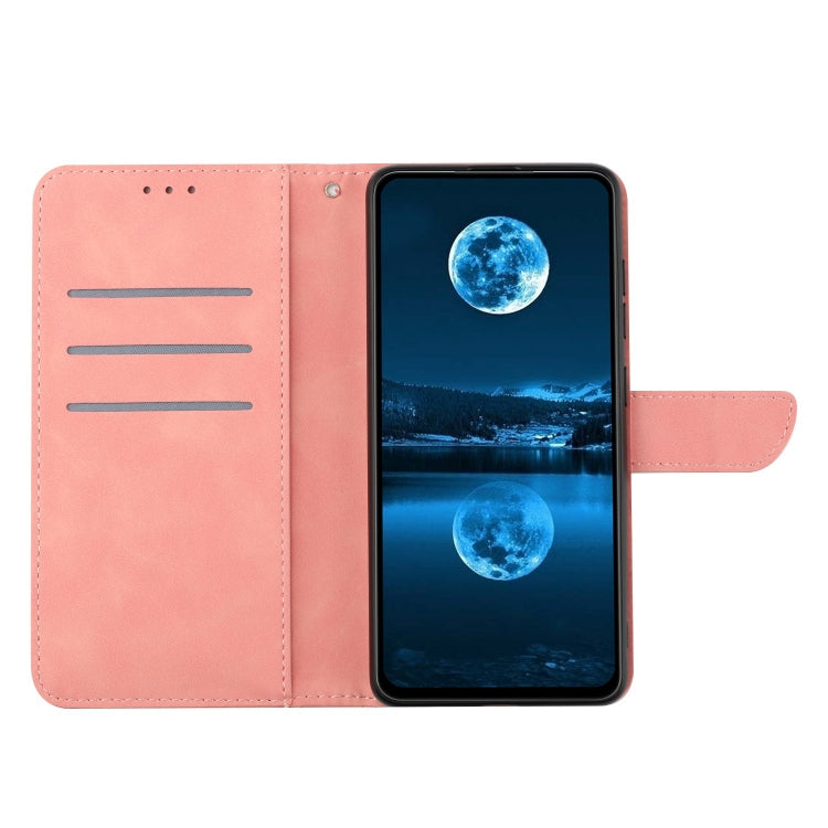 For Sony Xperia 1 V Stitching Embossed Leather Phone Case(Pink)