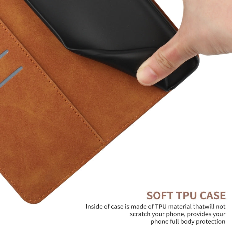 For Sony Xperia 1 V Stitching Embossed Leather Phone Case(Brown)