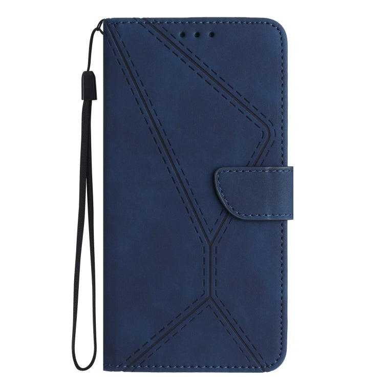 For Sony Xperia 1 V Stitching Embossed Leather Phone Case(Blue)
