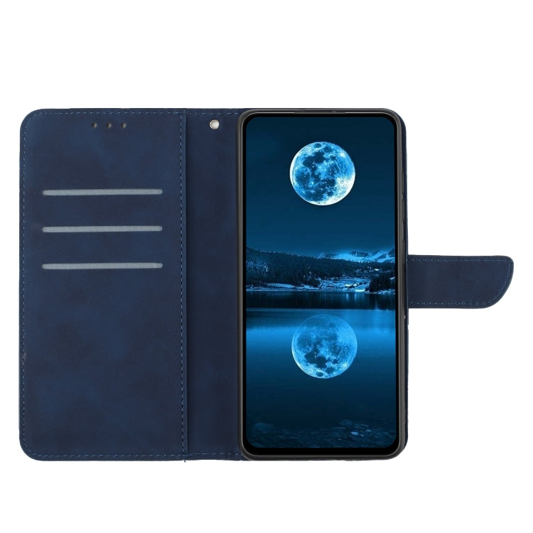 For Sony Xperia 1 V Stitching Embossed Leather Phone Case(Blue)