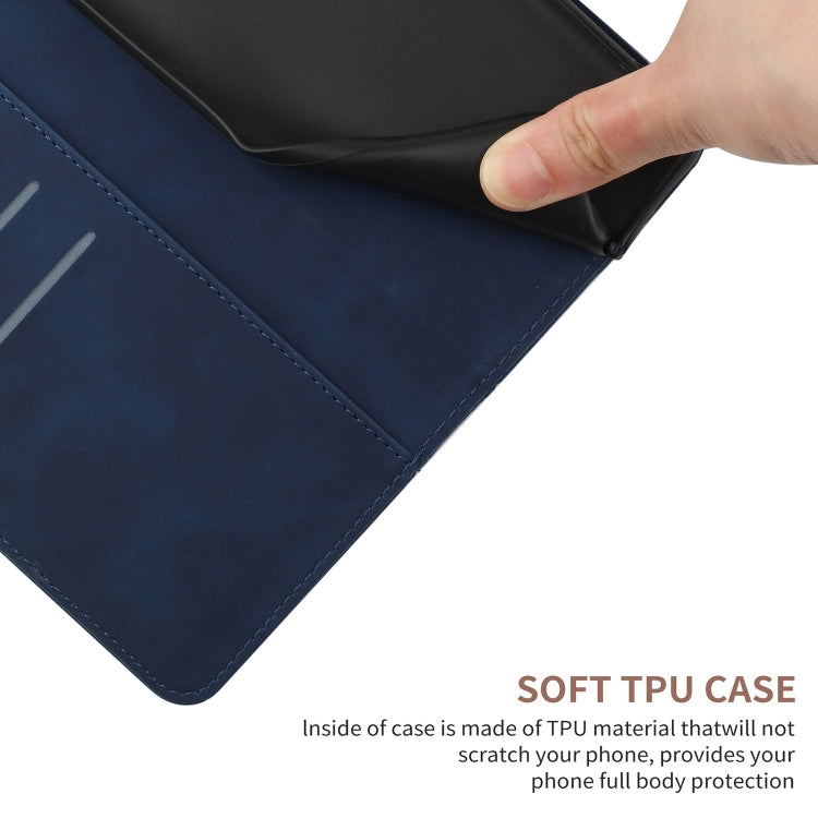 For Sony Xperia 1 V Stitching Embossed Leather Phone Case(Blue)