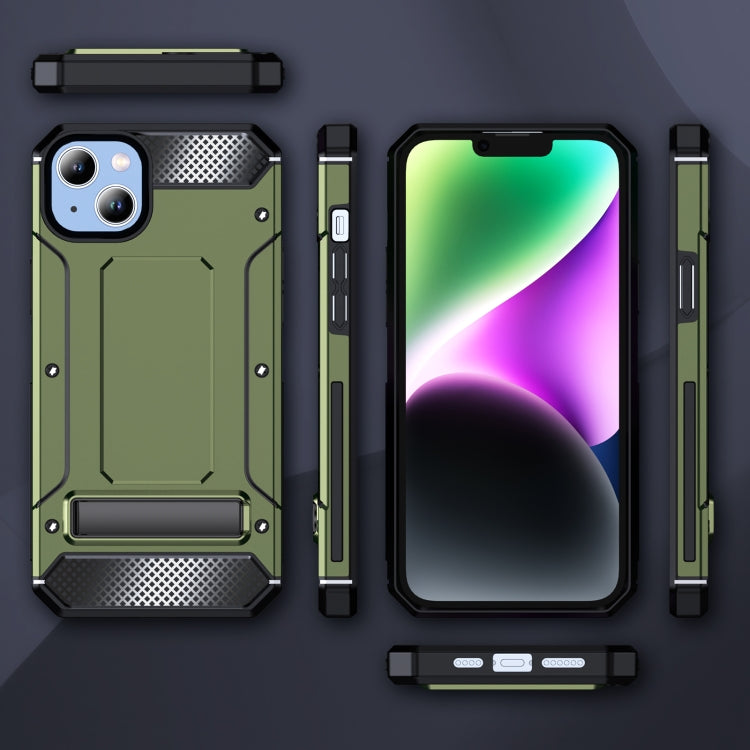 For iPhone 11 Pro Matte Holder Phone Case(Army Green)