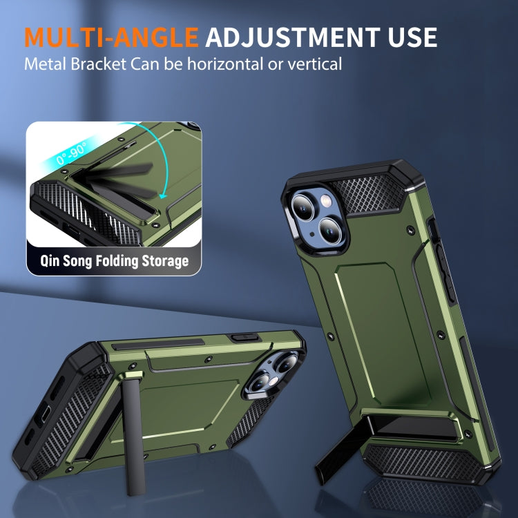 For iPhone 11 Pro Matte Holder Phone Case(Army Green)