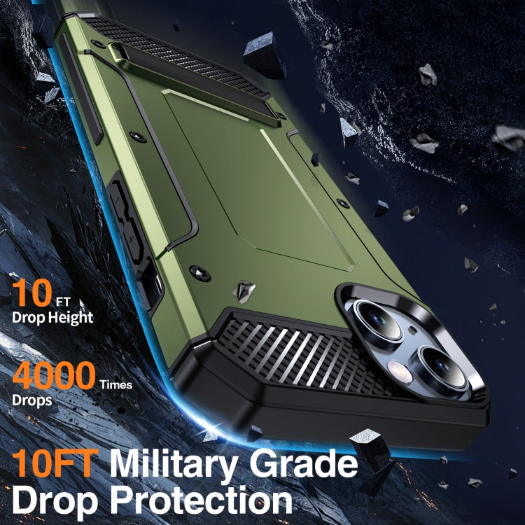 For iPhone 11 Pro Matte Holder Phone Case(Army Green)
