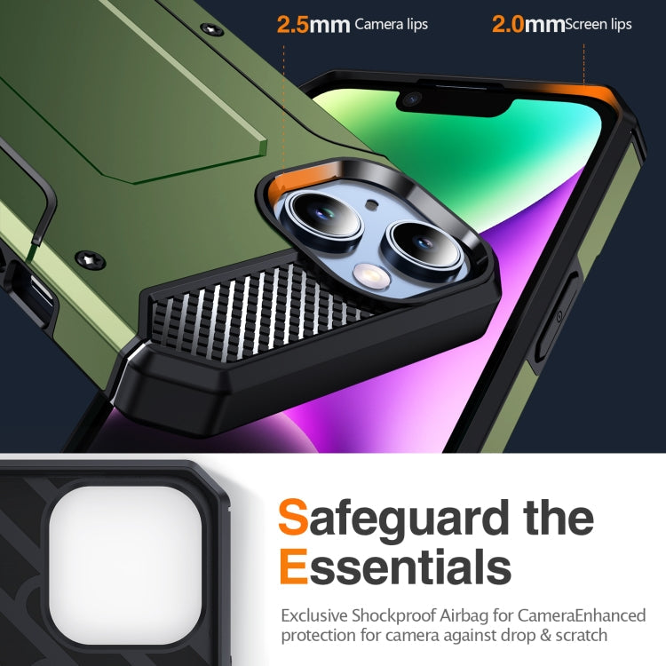 For iPhone 11 Pro Matte Holder Phone Case(Army Green)
