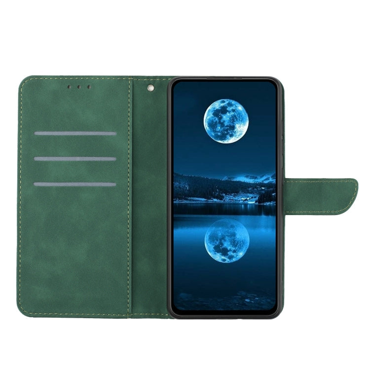 For iPhone 13 Pro Max Stitching Embossed Leather Phone Case(Green)