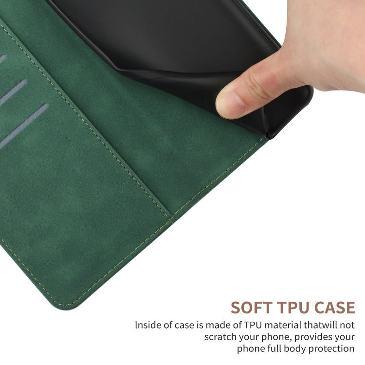 For iPhone 13 Pro Max Stitching Embossed Leather Phone Case(Green)