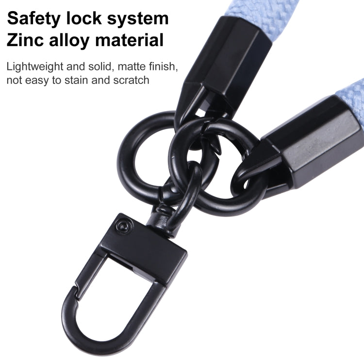 Universal Phone Short Lanyard(Matte Black + White)