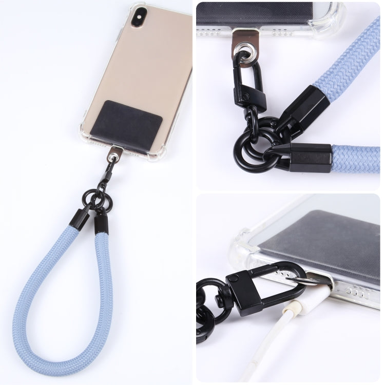 Universal Phone Short Lanyard(Matte Black + White)