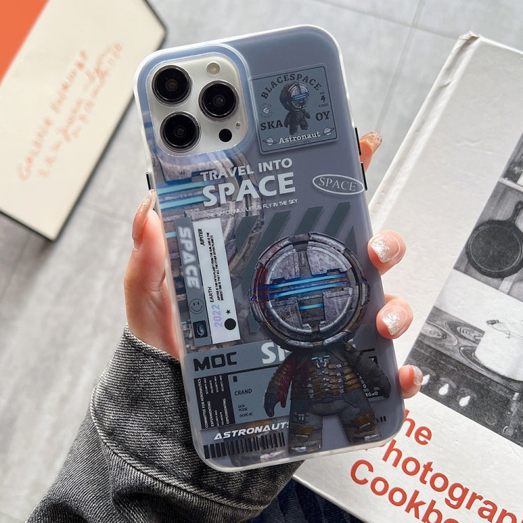 For iPhone 11 Dual-side IMD Astronaut Frosted Phone Case(Blue Grey)
