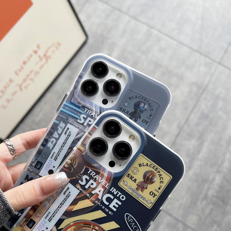 For iPhone 11 Dual-side IMD Astronaut Frosted Phone Case(Blue Grey)