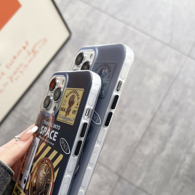 For iPhone 11 Dual-side IMD Astronaut Frosted Phone Case(Blue Grey)