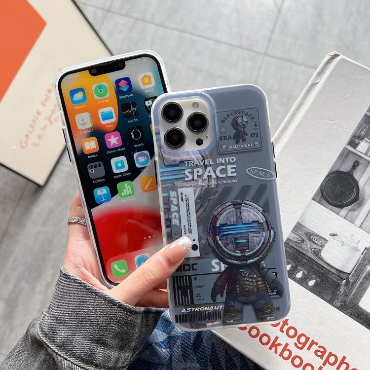 For iPhone 11 Dual-side IMD Astronaut Frosted Phone Case(Blue Grey)