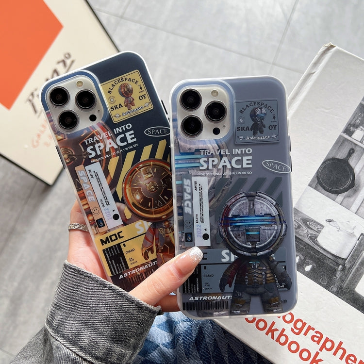 For iPhone 11 Dual-side IMD Astronaut Frosted Phone Case(Blue Grey)