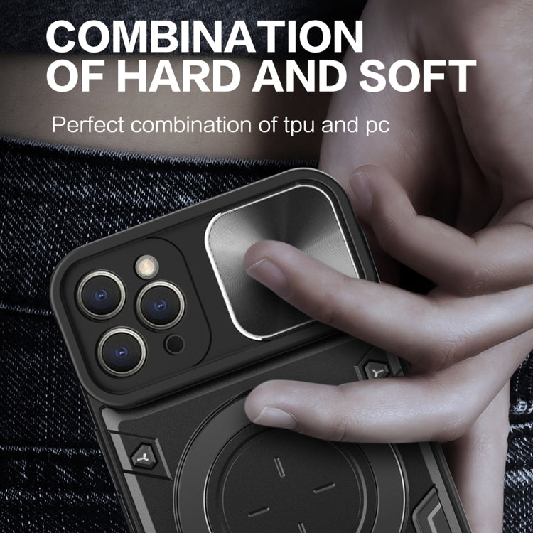 CD Texture Sliding Camshield Magnetic Holder Phone Case, For iPhone 11, For iPhone 11 Pro