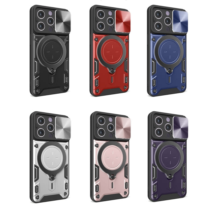 CD Texture Sliding Camshield Magnetic Holder Phone Case, For iPhone 14 Pro Max, For iPhone 13 Pro Max, For iPhone 13 Pro, For iPhone 13