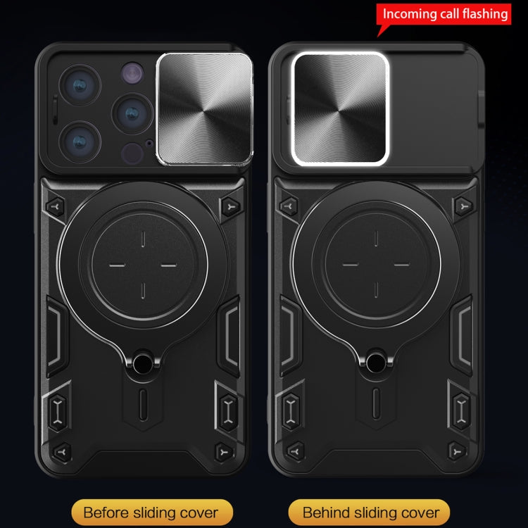 CD Texture Sliding Camshield Magnetic Holder Phone Case, For iPhone 14 Pro Max, For iPhone 13 Pro Max, For iPhone 13 Pro, For iPhone 13