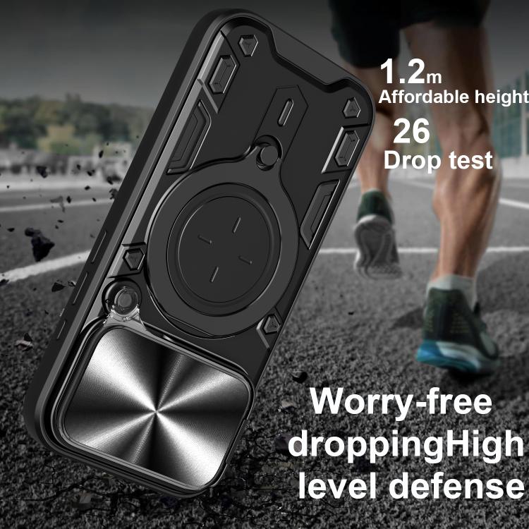 CD Texture Sliding Camshield Magnetic Holder Phone Case, For iPhone Air, For iPhone 16 Pro Max, For iPhone 16 Pro, For iPhone 16 Plus