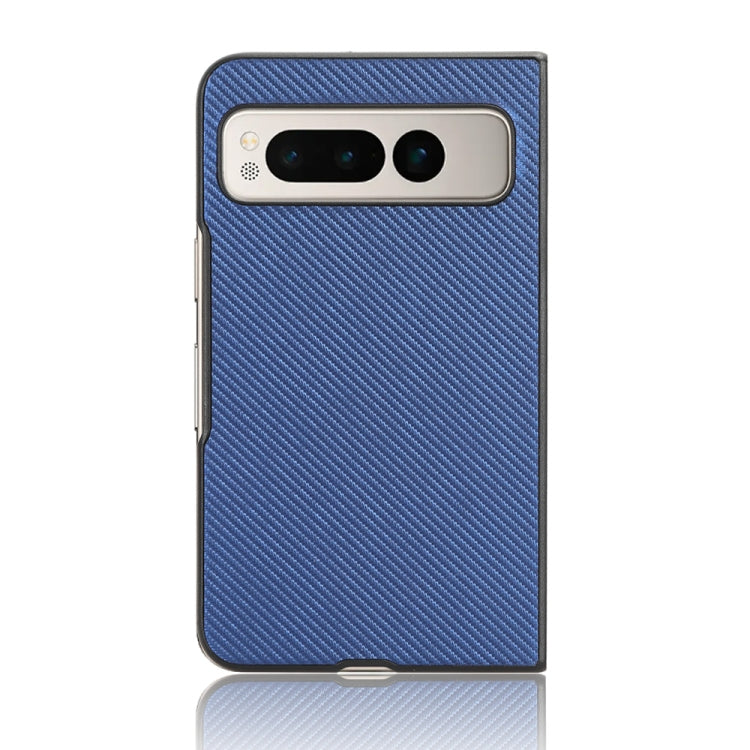 For Google Pixel Fold PU Leather PC Phone Case(Blue)