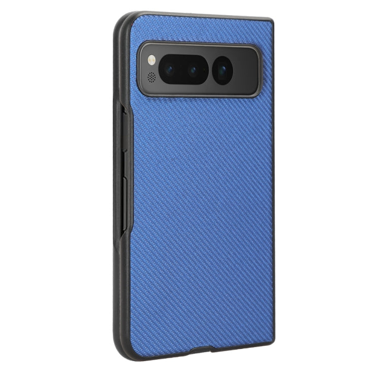 For Google Pixel Fold PU Leather PC Phone Case(Blue)