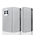 For Huawei Mate X3 Retro Magnetic Side Window View Leather Smart Phone Case(Silver)
