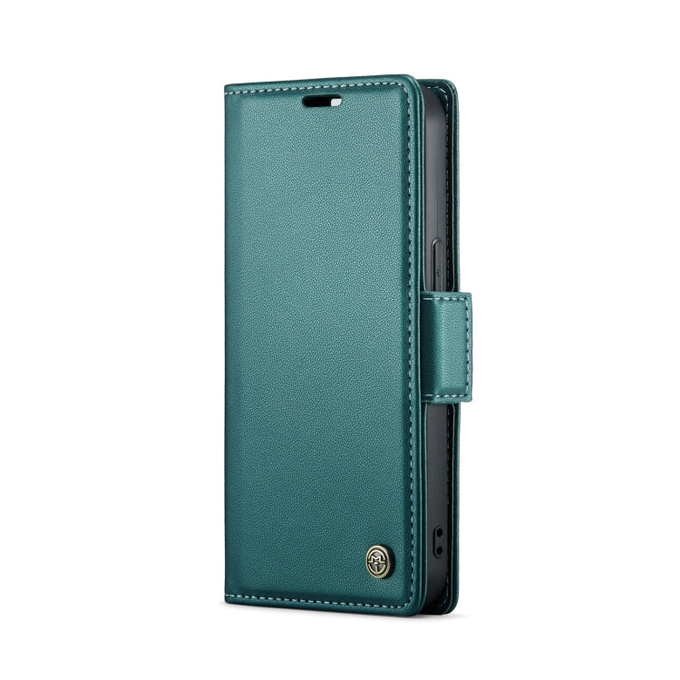 For iPhone 13 CaseMe 023 Butterfly Buckle Litchi Texture RFID Anti-theft Leather Phone Case(Pearly Blue)