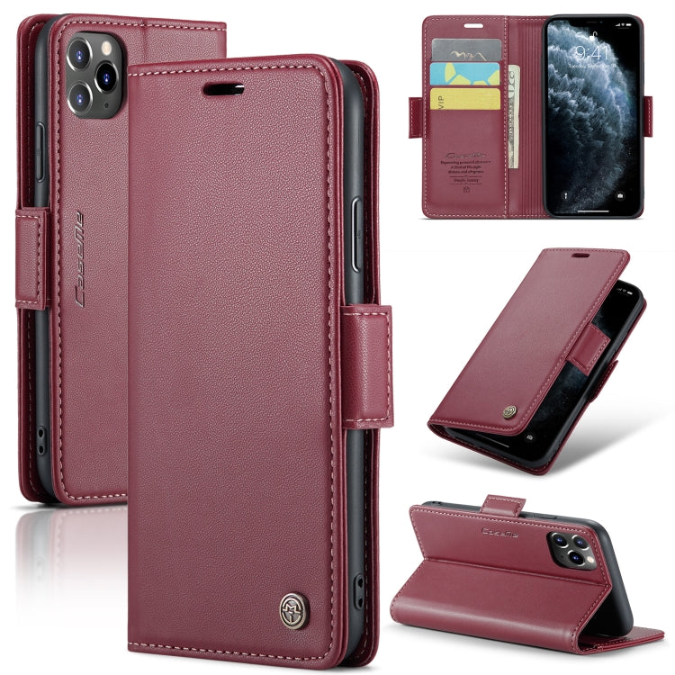 CaseMe 023 Butterfly Buckle Litchi Texture RFID Anti-theft Leather Phone Case, For iPhone 11 Pro, For iPhone 11 Pro Max, For iPhone XS Max, For iPhone XS