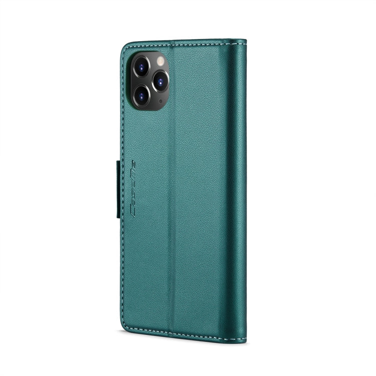 For iPhone 11 Pro Max CaseMe 023 Butterfly Buckle Litchi Texture RFID Anti-theft Leather Phone Case(Pearly Blue)