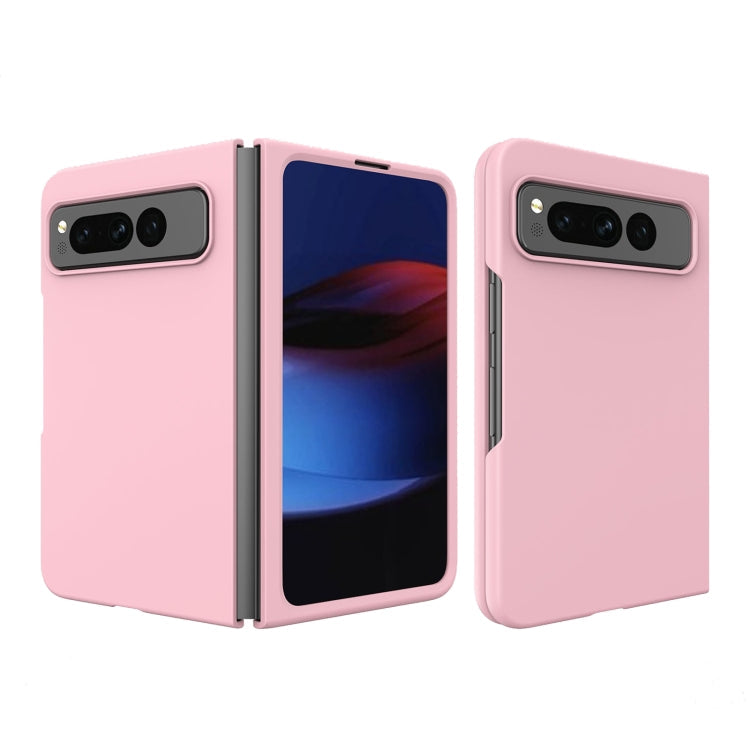 For Google Pixel Fold Oil-sprayed Integrated Phone Case(Pink)
