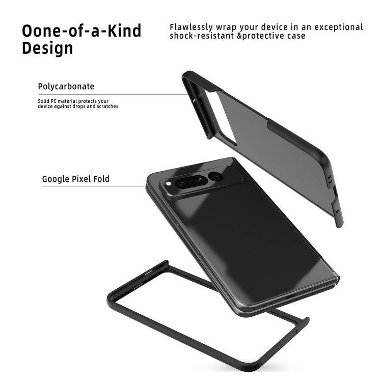 For Google Pixel Fold Oil-sprayed Integrated Phone Case(Pink)