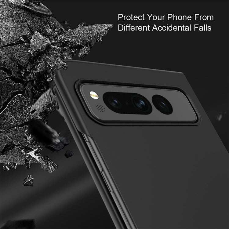 For Google Pixel Fold Oil-sprayed Integrated Phone Case(Gold)