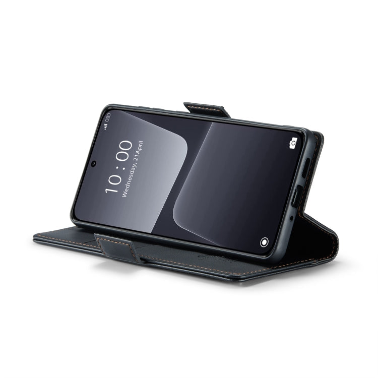 For Xiaomi 13 CaseMe 023 Butterfly Buckle Litchi Texture RFID Anti-theft Leather Phone Case(Black)