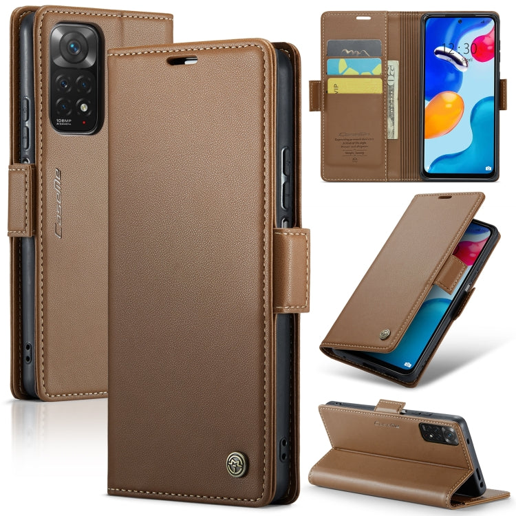 CaseMe 023 Butterfly Buckle Litchi Texture RFID Anti-theft Leather Phone Case, For Xiaomi Redmi Note 11 Pro 5G Global, For Xiaomi Redmi Note 11 4G Global, For Xiaomi 11T / 11T Pro, For Xiaomi Mi 11 Lite