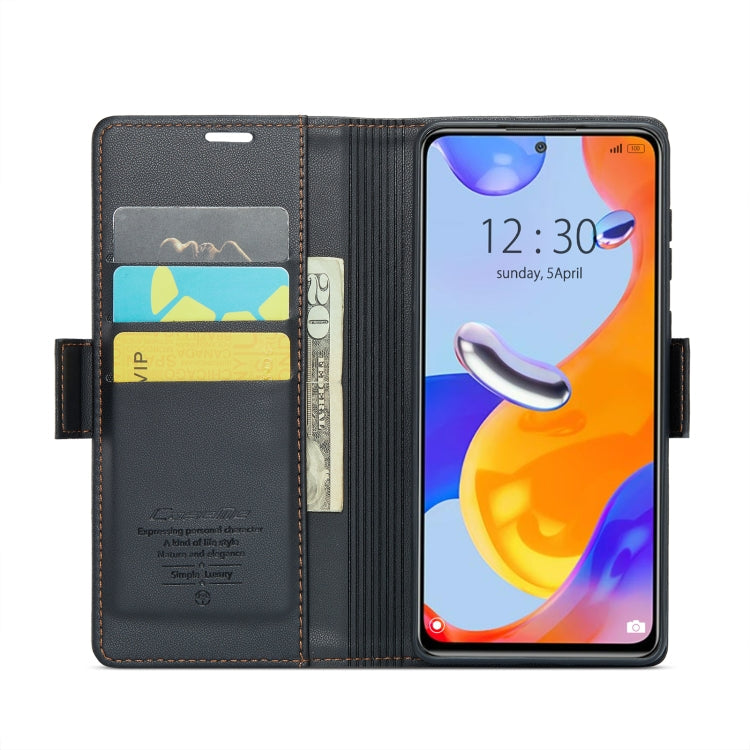 CaseMe 023 Butterfly Buckle Litchi Texture RFID Anti-theft Leather Phone Case, For Xiaomi Redmi Note 11 Pro 5G Global, For Xiaomi Redmi Note 11 4G Global, For Xiaomi 11T / 11T Pro, For Xiaomi Mi 11 Lite