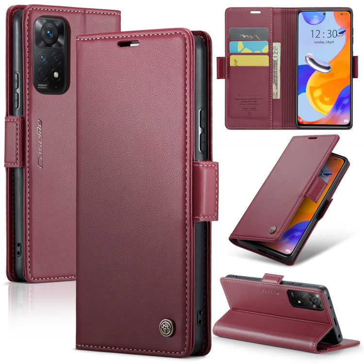 CaseMe 023 Butterfly Buckle Litchi Texture RFID Anti-theft Leather Phone Case, For Xiaomi Redmi Note 11 Pro 5G Global, For Xiaomi Redmi Note 11 4G Global, For Xiaomi 11T / 11T Pro, For Xiaomi Mi 11 Lite