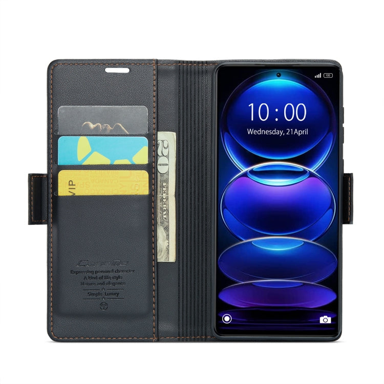 CaseMe 023 Butterfly Buckle Litchi Texture RFID Anti-theft Leather Phone Case, For Xiaomi Poco X5 Pro 5G, For Xiaomi Poco X5 5G, For Xiaomi Redmi 11A/12C, For Xiaomi 13 Lite