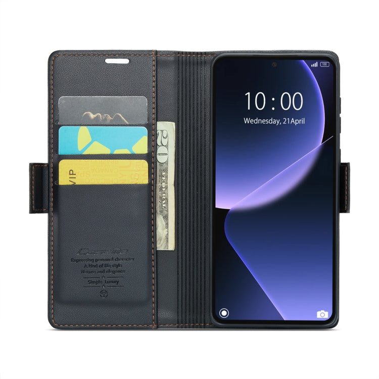 CaseMe 023 Butterfly Buckle Litchi Texture RFID Anti-theft Leather Phone Case, For Xiaomi 13T/13T Pro, For Xiaomi Poco F5 5G/Redmi Note 12 Turbo 5G, For Xiaomi Redmi Note 12 4G Global, For Xiaomi Redmi Note 12 Pro+ 5G Global