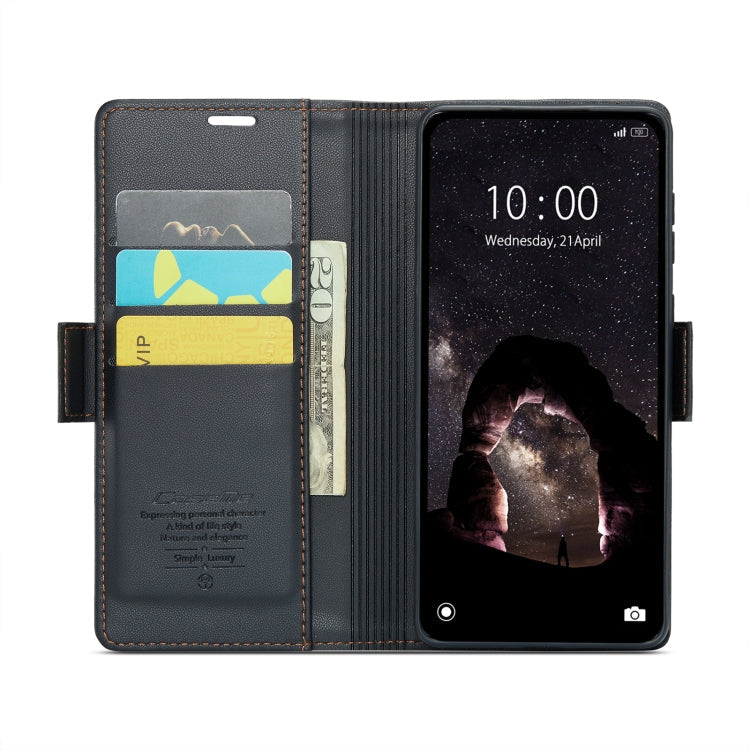 CaseMe 023 Butterfly Buckle Litchi Texture RFID Anti-theft Leather Phone Case, For Xiaomi Redmi Note 13 5G, For Xiaomi Redmi Note 13 Pro+ 5G, For Xiaomi Redmi Note 13 Pro 5G, For Xiaomi Redmi 12 4G／12 5G／Note 12R／POCO M6 Pro 5G