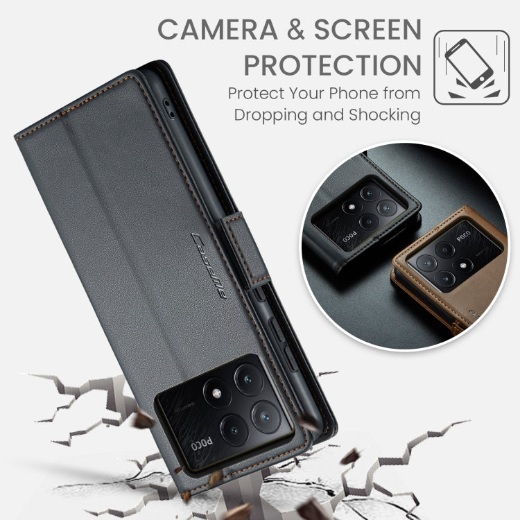 CaseMe 023 Butterfly Buckle Litchi Texture RFID Anti-theft Leather Phone Case, For Xiaomi Poco X6 Pro 5G/Redmi K70E 5G, For Xiaomi Poco X6 5G, For Xiaomi 14 Pro, For Xiaomi 14