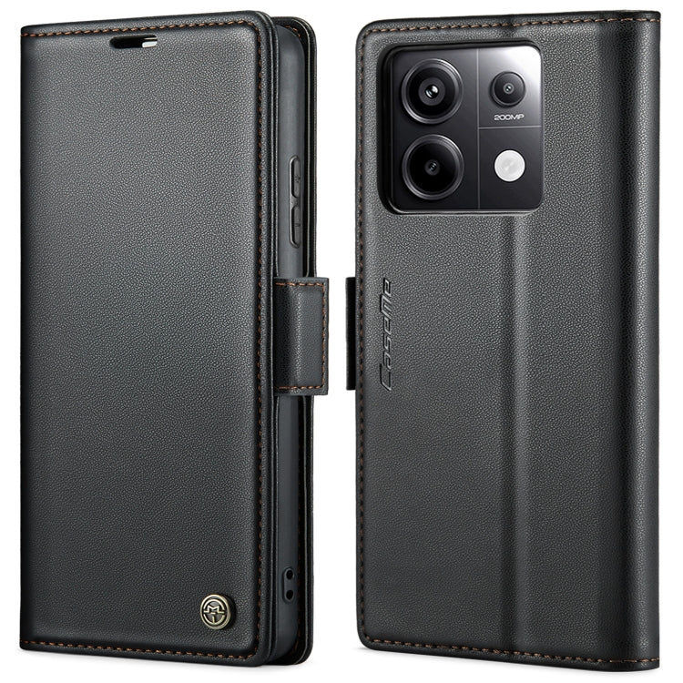 CaseMe 023 Butterfly Buckle Litchi Texture RFID Anti-theft Leather Phone Case, For Xiaomi Redmi Note 13 Pro 4G, For Xiaomi Redmi Note 13 4G, For Xiaomi Redmi 13C 4G / 13C 5G, For Xiaomi Poco C65 4G