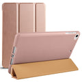 For iPad 9.7 2018 / 2017 / Air 2 / Air 3-folding TPU Horizontal Flip Leather Tablet Case with Holder(Gold)