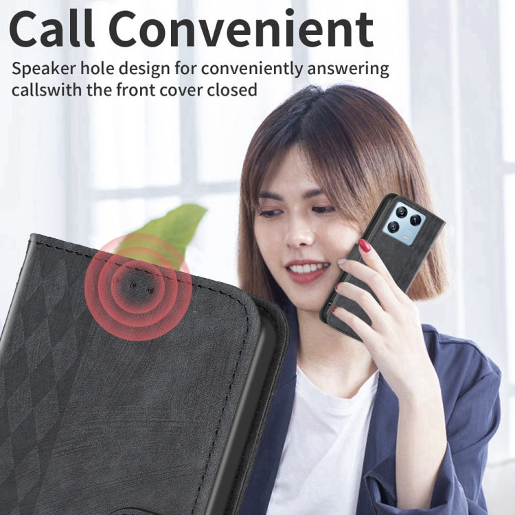 For Xiaomi 13 Pro Plaid Embossed Leather Phone Case(Black)