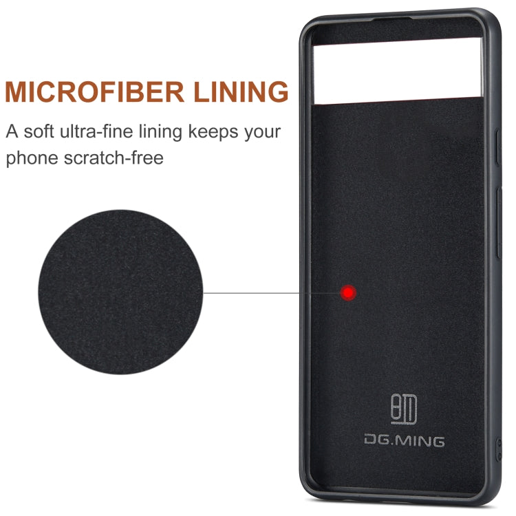 For Google Pixel 7A DG.MING M2 Series 3-Fold Multi Card Bag  Magnetic Phone Case(Coffee)